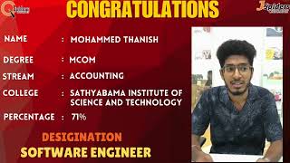 Student Placement Story From QSpiders/JSpiders | Chrompet Chennai
