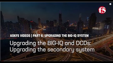Upgrading the BIG IQ and DCDs: Upgrading the secondary system
