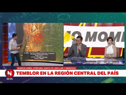 FUERTE SISMO AFECTÓ a la ZONA CENTRAL de ARGENTINA - Telefe Noticias