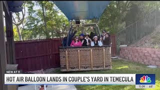 Hot-Air Balloon Filled With People Lands In Temecula Backyard