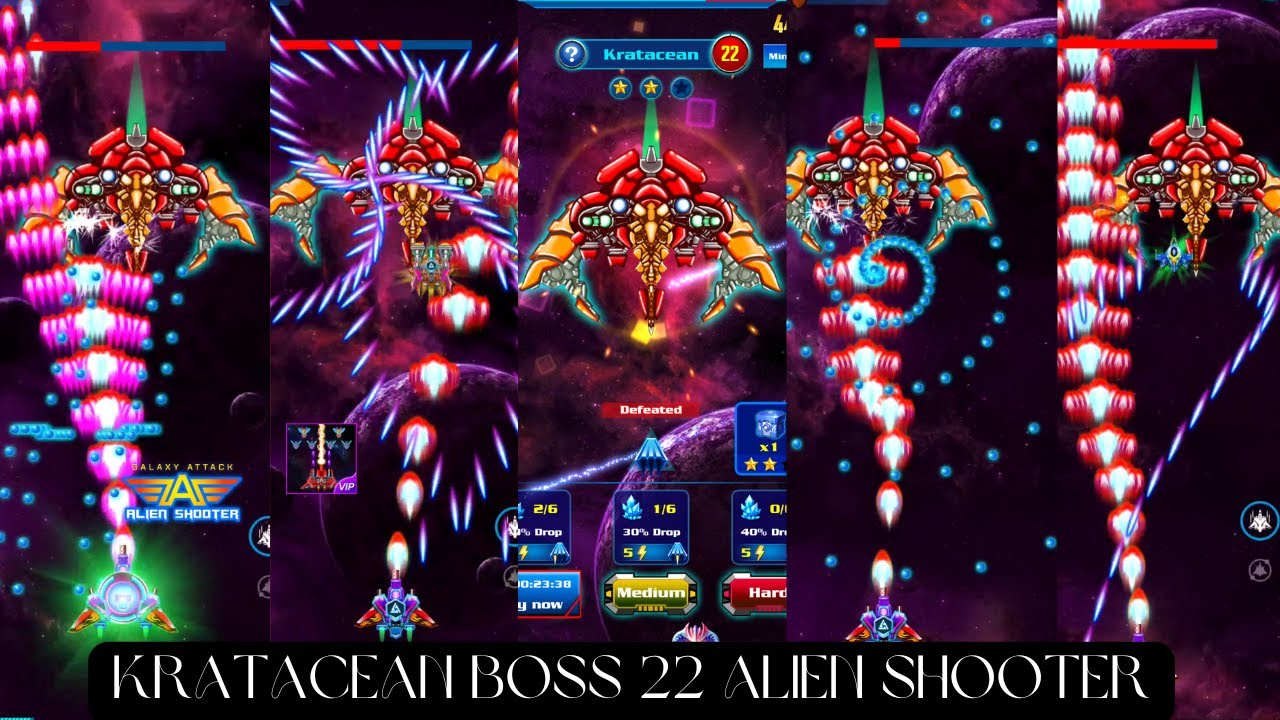 Galaxy Attack Premium Takes On Kratacean Boss 22 In EPIC Battle!