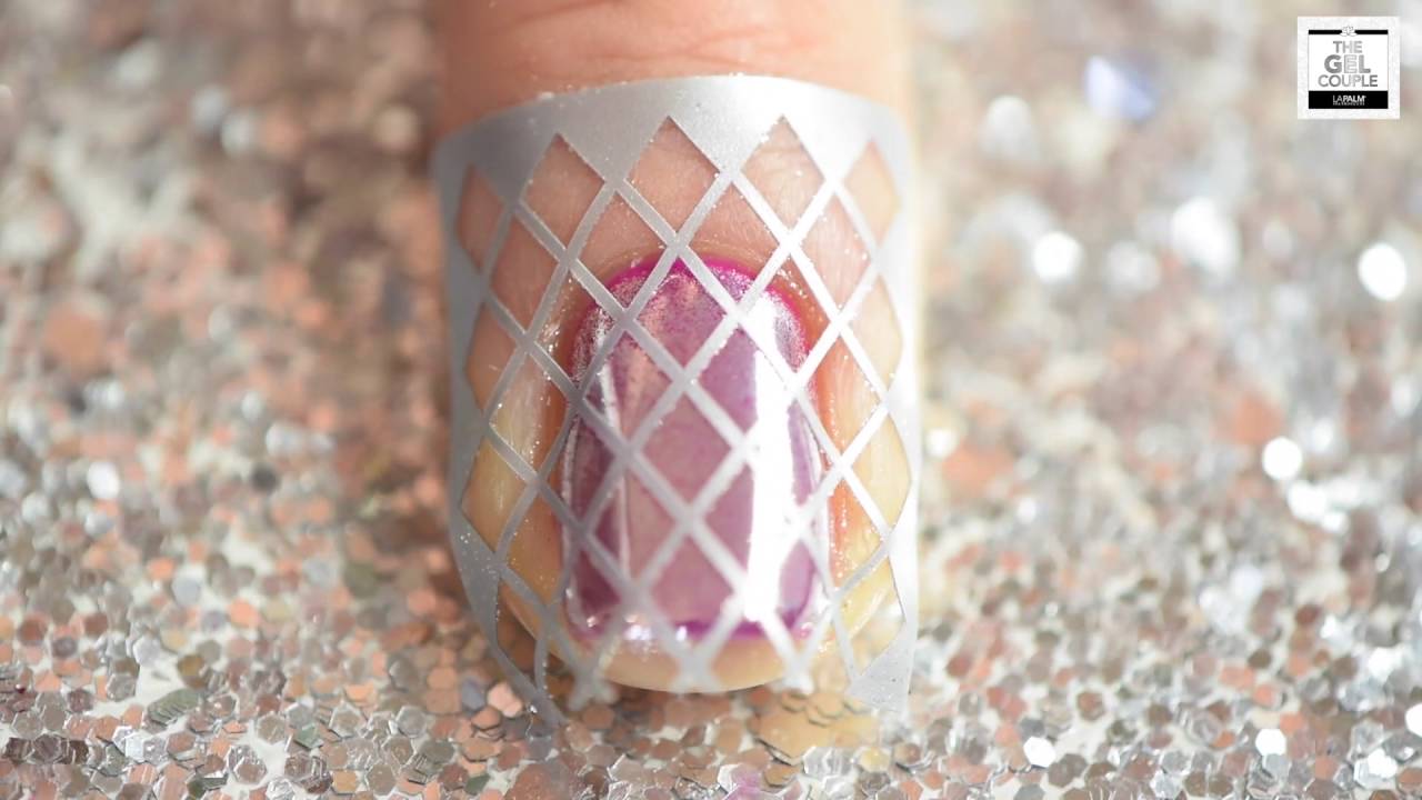 La Palm® Gel Couple Chrome Diamond Nail art