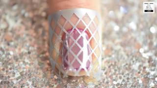 La Palm Gel Couple Chrome Diamond Nail art