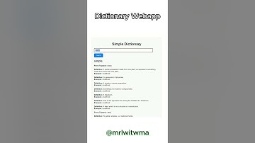 Dictionary Webapp using Free Dictionary API