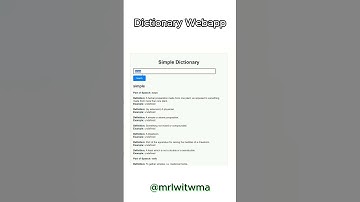 Dictionary Webapp using Free Dictionary API