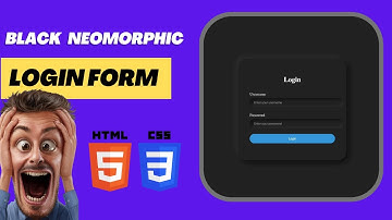 Dark Neumorphism Login Form Using HTML and CSS  #coding #webdevelopment