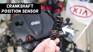 KIA OPTIMA CRANKSHAFT POSITION SENSOR REPLACEMENT LOCATION REMOVAL