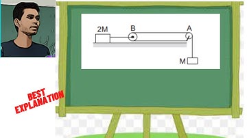 Consider the situation shown in figure (5-E14). Both the pulleys and the string are light and all