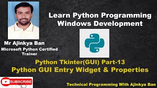 Python Entry tkinter and properties Part 13