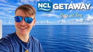 Day at Sea - Food, Gift Shop, & Pool Night | NCL Getaway Vlog Day 2