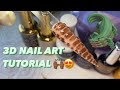 3D Nail Art Tutorial 💅🏾 (Croc/Snake Skin)