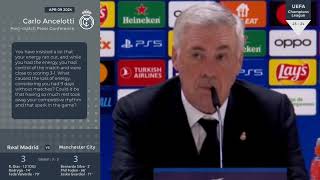 Real Madrid 3 - 3 Manchester City Post-Match English Dub Press Conference - UEFA Champions League