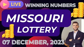 Missouri Evening Lottery Live Drawing Results - 07 Dec, 2023 -  Pick 3 - Pick 4 - Cash Pop - Lotto