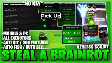 Steal A Brainrot Script *NO KEY* - Instant Grab, Auto Fish, Desync, Brainrot Spawner & More! 🐟🔥