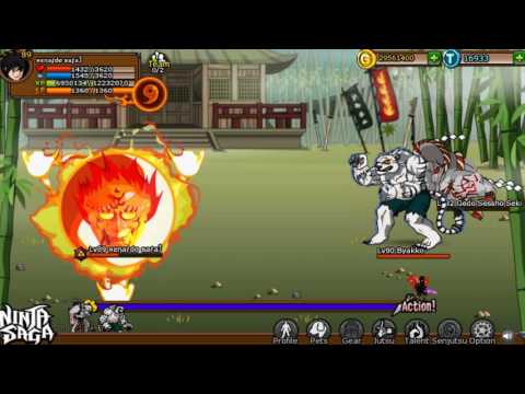 Ninja Saga - SUper Damage -  FULL FIRE STRATEGY