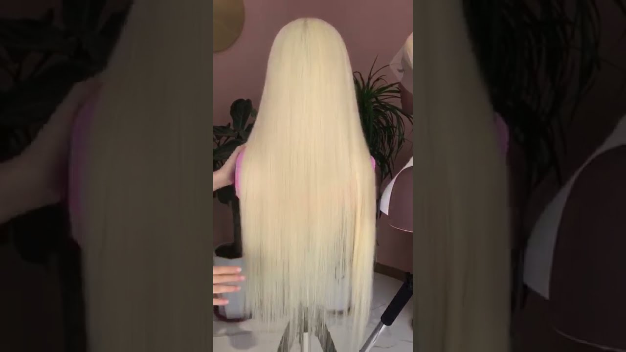 613 blonde silky straight full lace wig