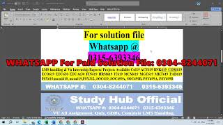 PAK301 GDB Solution Spring 2025, PAK301 GDB Solution 2025