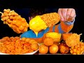 ASMR 바사삭 명랑핫도그 감자 라면땅 고구마토핑 핫도그 매운볶음우동면 먹방! Cheesy Corn Dog With Spicy Noodles Mini Corn Dog MukBang