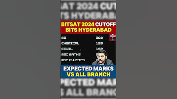 BITSAT 2024 - BITS HYDERABAD CUTOFF | EXPECTED MARKS VS ALL BRANCH #shorts