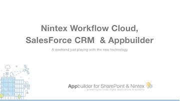 SalesForce Nintex Workflow Cloud & Appbuilder
