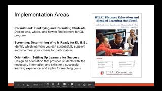 Setting the Stage for Successful Distance and Blended Learning Programs Webinar 2
