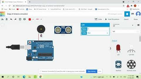 Building of Social distance reminder ID card project using online stimulator tool- tinkercad💻📱