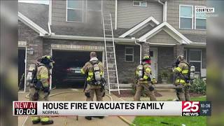 Family displaced after house fire in northeast Normal