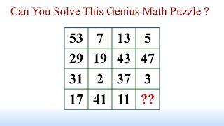 Brilliant Math Puzzle For Genius Minds || Can You Fill the Missing Number in the Table ??