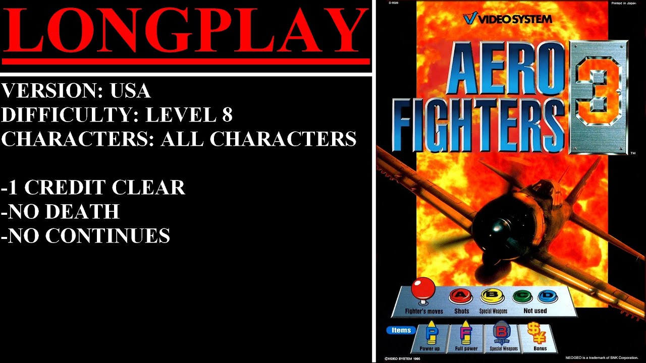 Aero Fighters 3 [USA] (Arcade) - (Longplay - All Characters | Level 8 Difficulty)