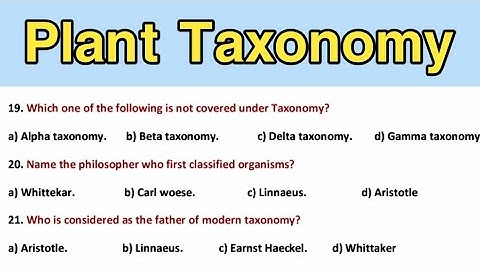 Plant Taxonomy MCQ || The Living World Biology Class 11 || NEET Biology MCQ