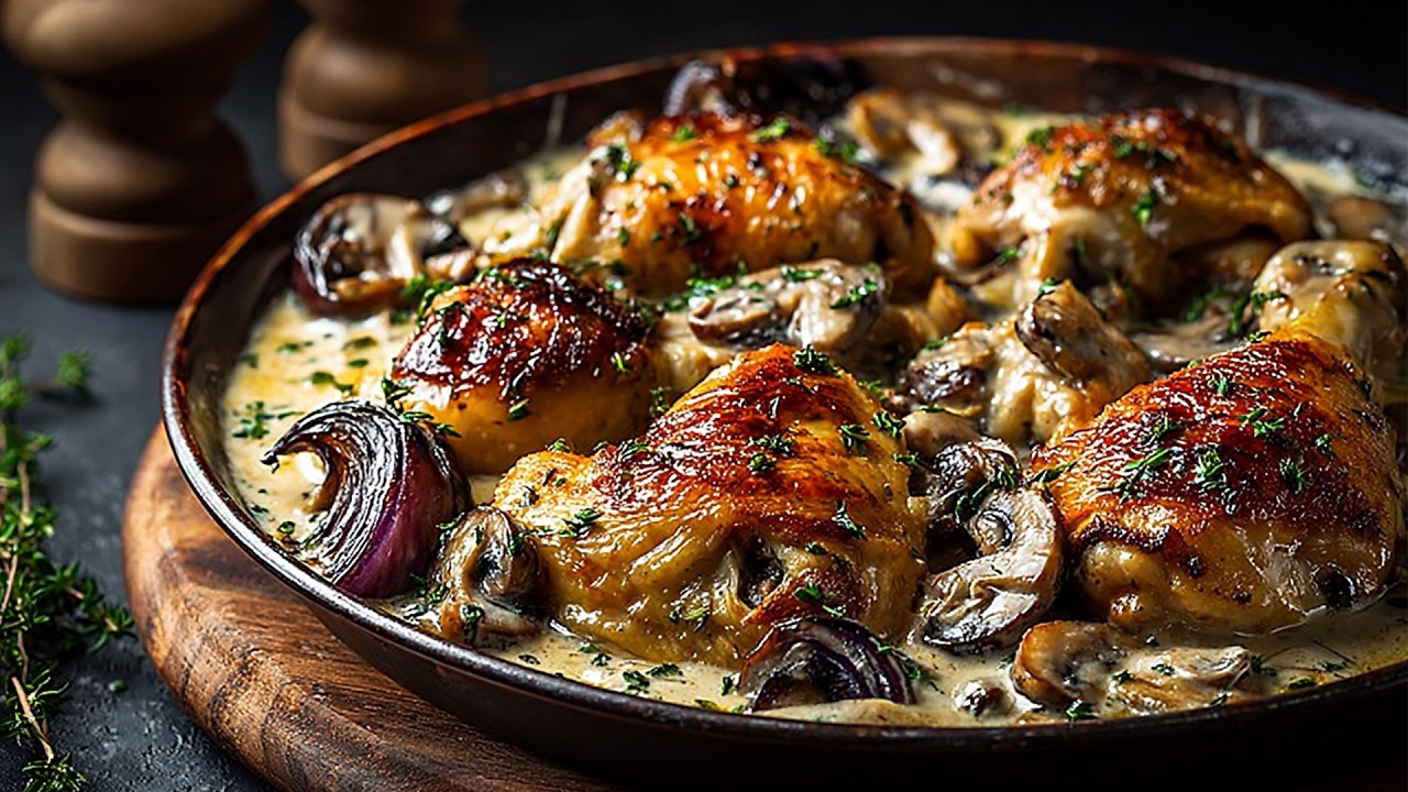 Курица с грибами, которую я готовлю 3 раза в неделю! 😋 Она всегда получается идеальной.