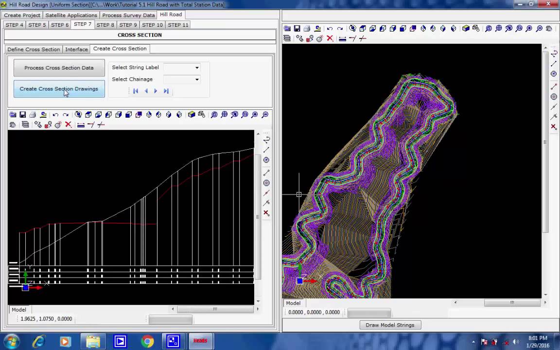 04 Hill Road Design with Total Station Data