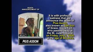 Pius Asson ~ Short Obituary