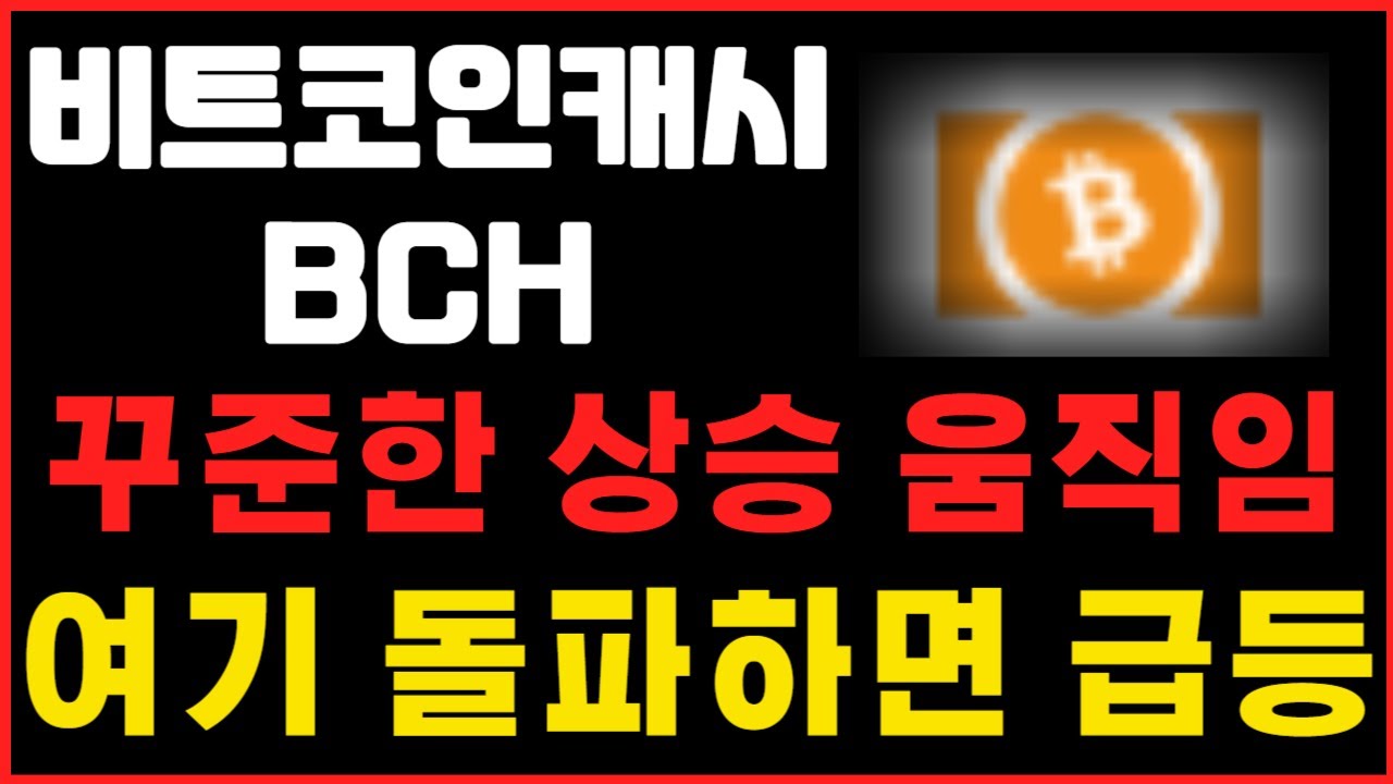 비트코인캐시] 꾸준한 상승 움직임 ! 여기 돌파하면 급등 ! #비트코인캐시 #비트코인캐시전망 #비트코인캐시분석 - YouTube