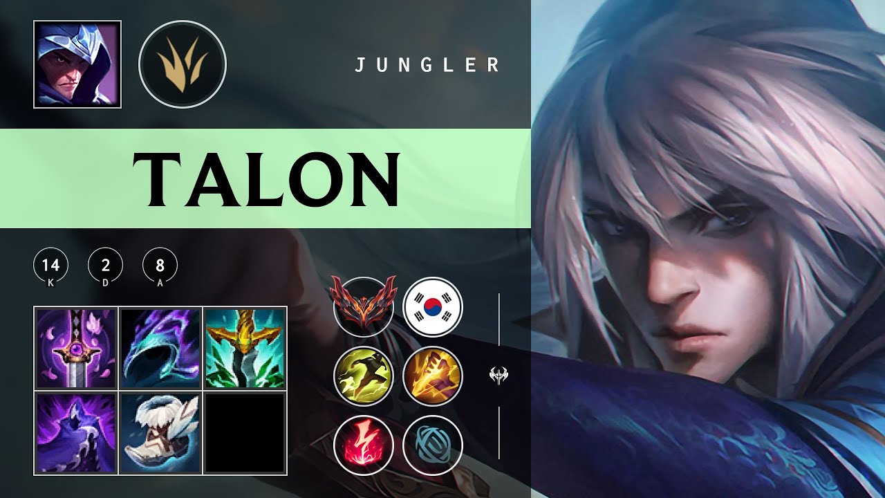 Talon Jungle vs Pantheon - KR Grandmaster Patch 25.24