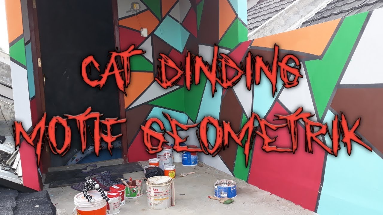  Cat  Dinding  Motif GEOMETRIK YouTube