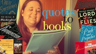 Matching Quotes to Books