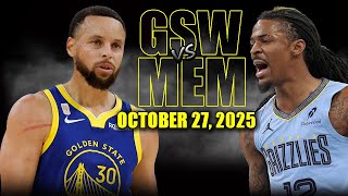 Download Lagu Golden State Warriors vs Memphis Grizzlies Full Game Highlights - October 27, 2025 | NBA Season MP3 Download Lagu Golden State Warriors vs Memphis Grizzlies Full Game Highlights - October 27, 2025 | NBA Season MP3