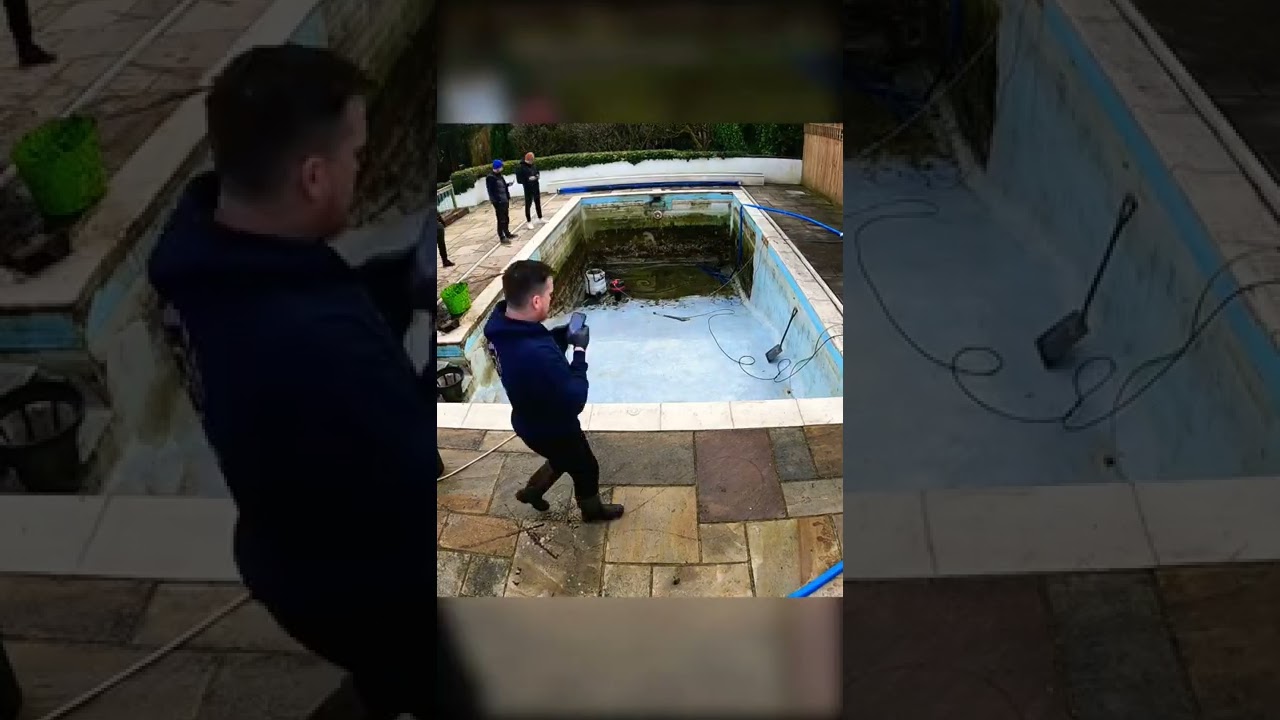 POOL CLEAN TIME LAPSE!! shorts thep00lguy satisfying YouTube