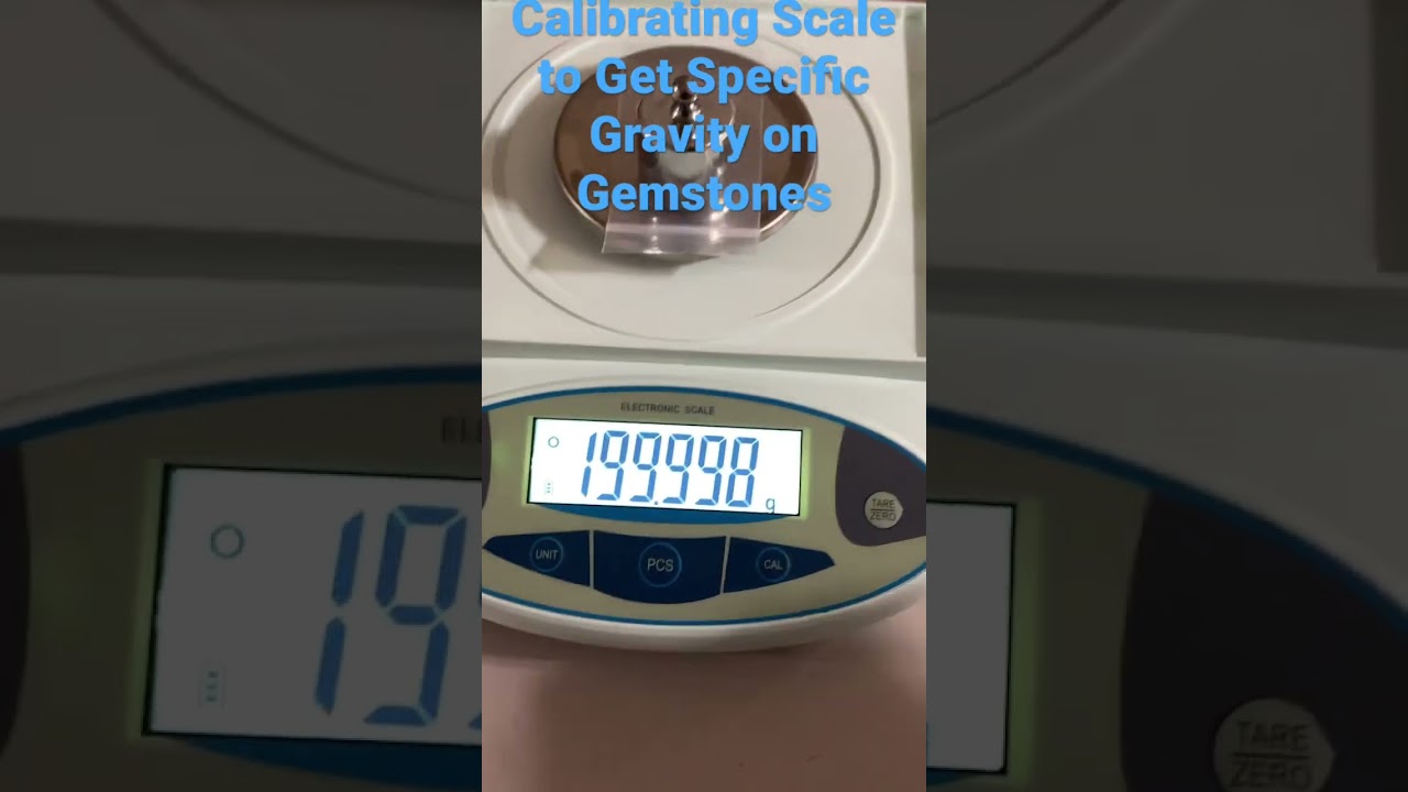 Calibrating The Scale to Test Specific Gravity of Gemstones
