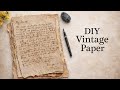 DIY Vintage Paper for Letters ✉️ | Aesthetic Letter Writing | Step-by-Step Tutorial