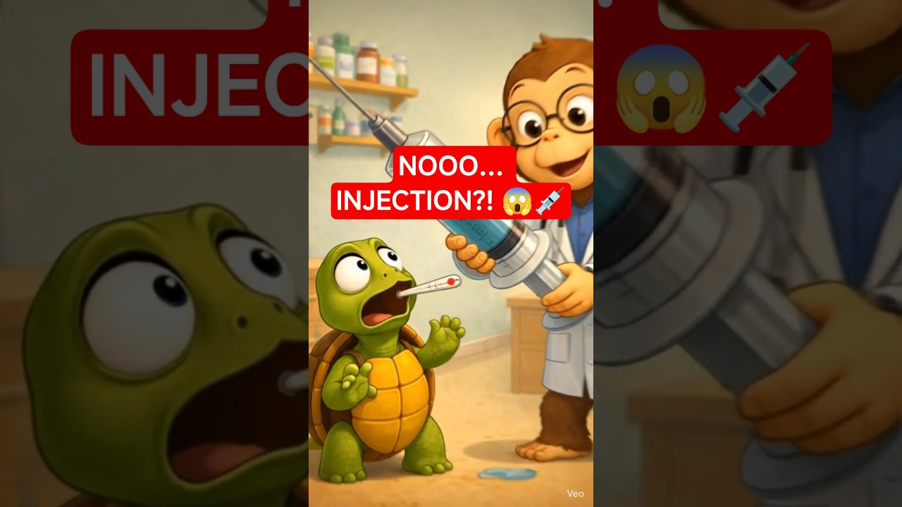 Tortoise Faints After Seeing Injection 😂 | Funny Animal Story 