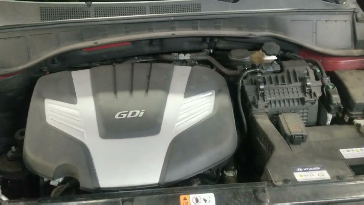 Hyundai Santa fe oil change. filter on top. - YouTube