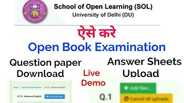 How to upload answer sheet of 5th semester sol exam