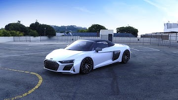 Audi R8 Spyder 3D Modeling Timelapse