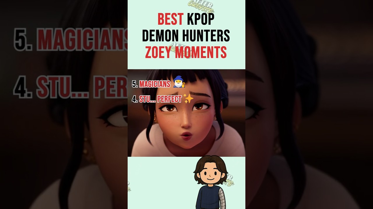 Best Moments of Zoey -- KPOP DEMON HUNTERS 🎀🖤🔥 #kpopdemonhunters #shorts #netflix