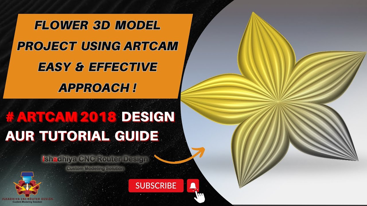 Flower 3D Model Project Using ArtCAM – Easy & Effective Approach ! # ...