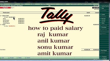 salary entry in tally | salary payment entry in tally | how to create salary ledger in tally erp 9
