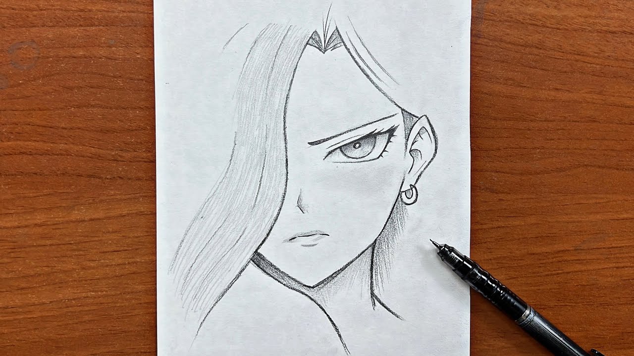 Easy to draw | How to draw cute anime girl step-by-step | easy drawing