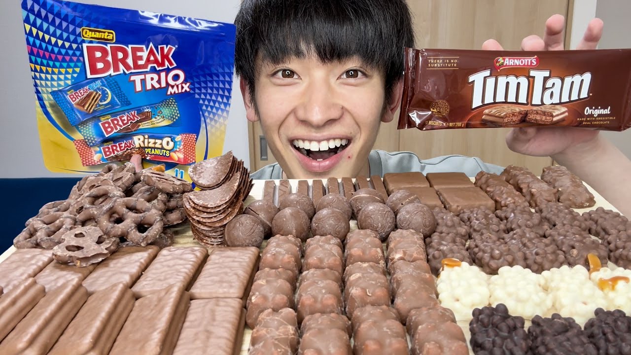 【大食い】世界のチョコ集めて爆食してミスドの揚げポンデをアレンジして食べたら最高すぎた